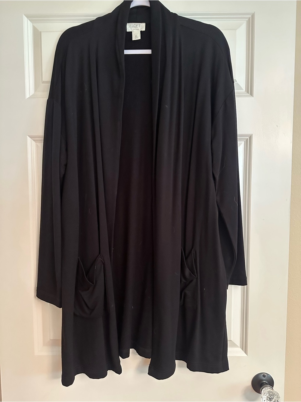 LOFT lounge black open cardigan